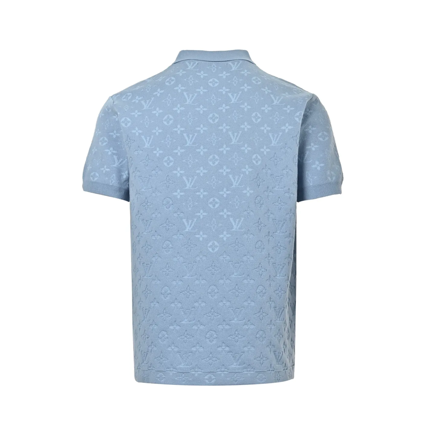 Louis Vuitton/Louis Vuitton 26ss dark pattern old flower jacquard knitted Polo short sleeves